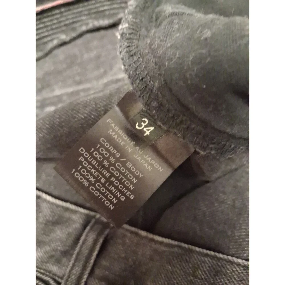 Balmain Men's Grey Biker Jeans Made In Japan Size 34 - Picture 7 of 10